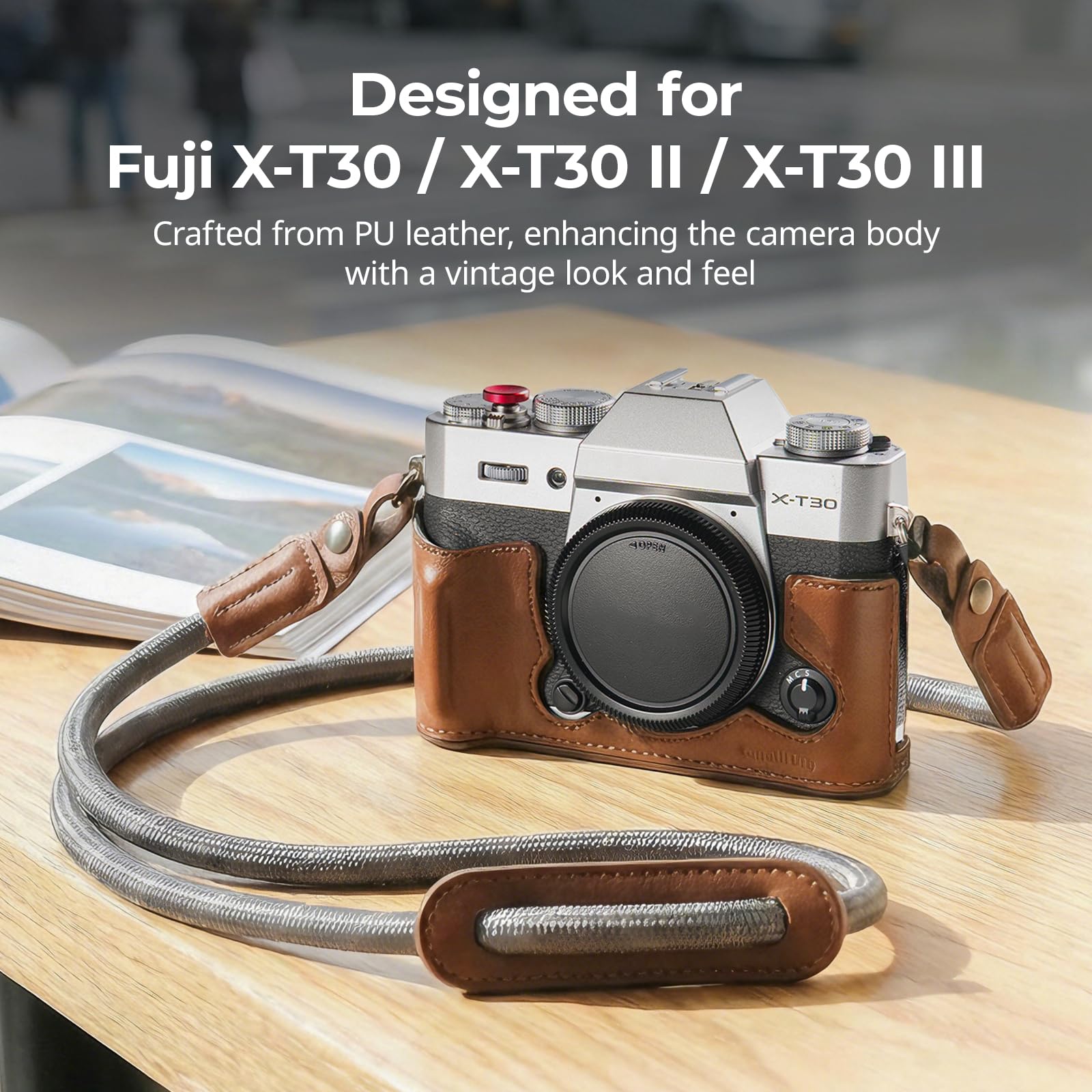 Amazon | SmallRig X-T30 II用 ハーフレザーケース（ショルダー